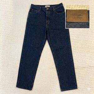 L.L. Bean Women's 14 Tall Jeans Original Fit Traditional Blue Denim 100% Cotton